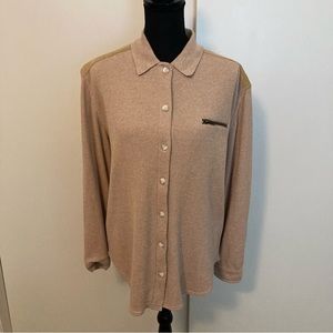 Vintage Adrienne Vittadini Jacket Petite Size S Cotton Knit